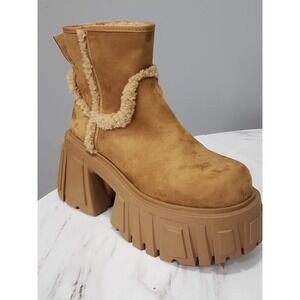 NEW NO BOX SIZE 11 Dollskill Current Mood PLATFORM Y2K BRATZ BOOTS FUR FESTIVAL